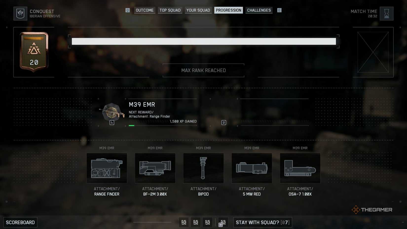 The M39 EMR DMR scope appears in the bottom row of bound in Battlefield 6.