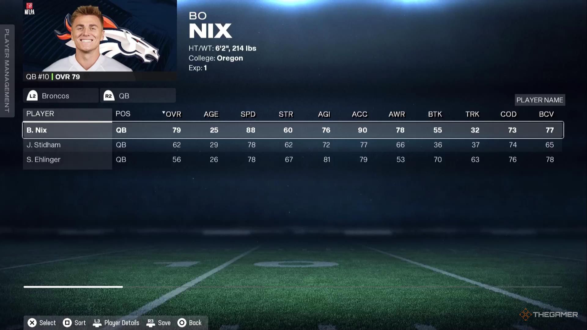 Bo Nix in Madden NFL 26.