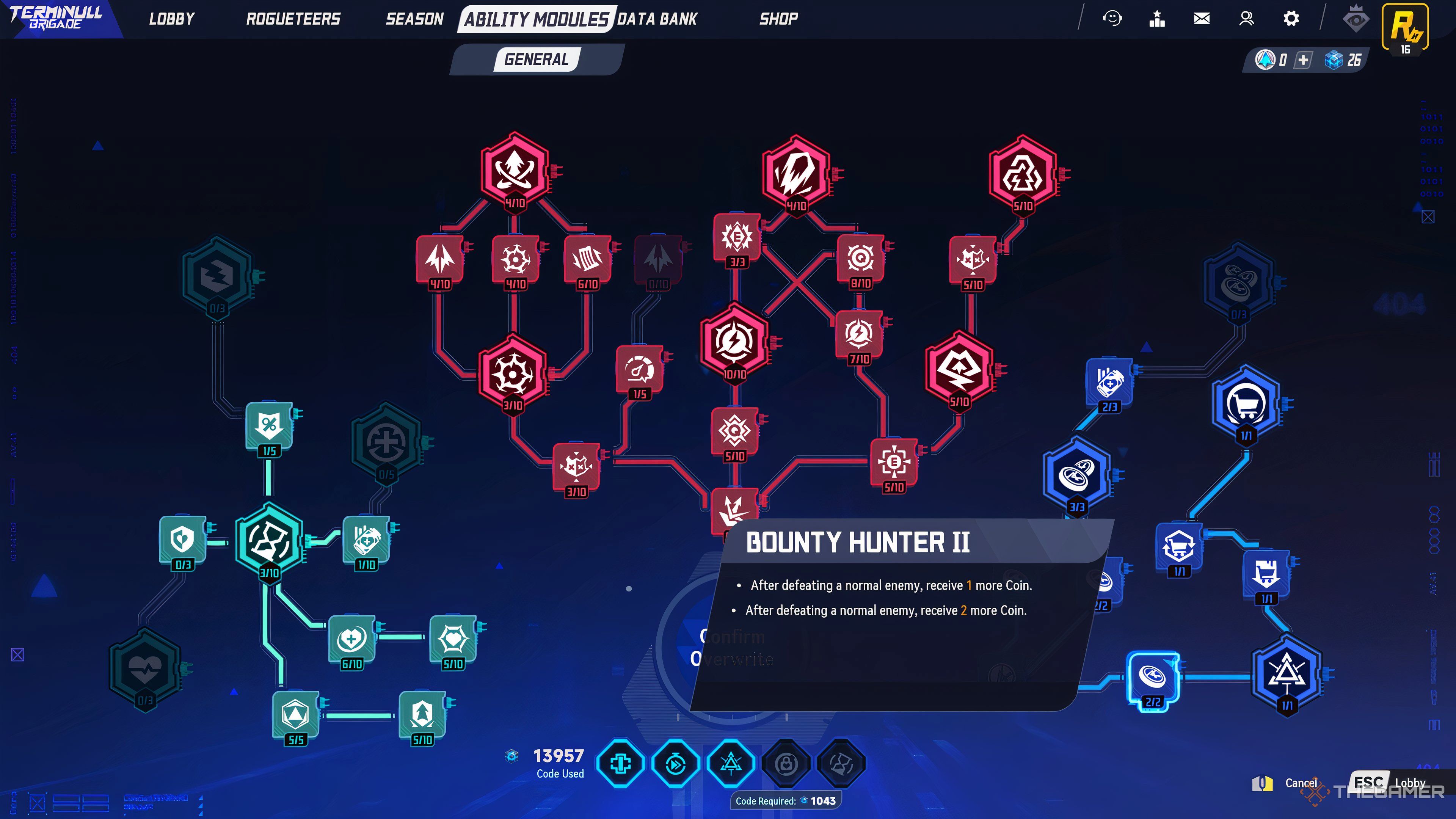 A Barsti Hustle node in the silent module tree.