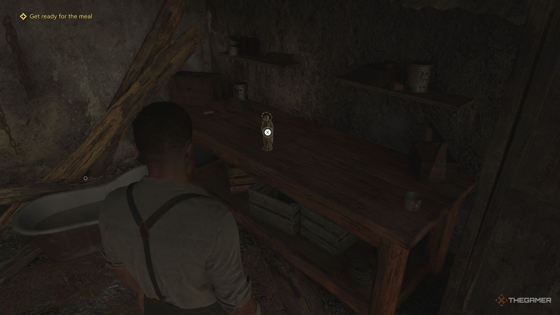 The magic on the table in the living space of Enzo in the Mafia in the Old Country.