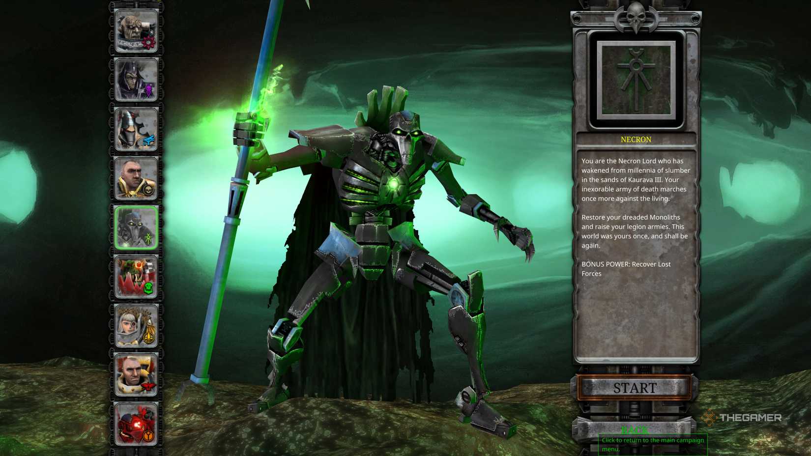 Dawn of War Necron Faction