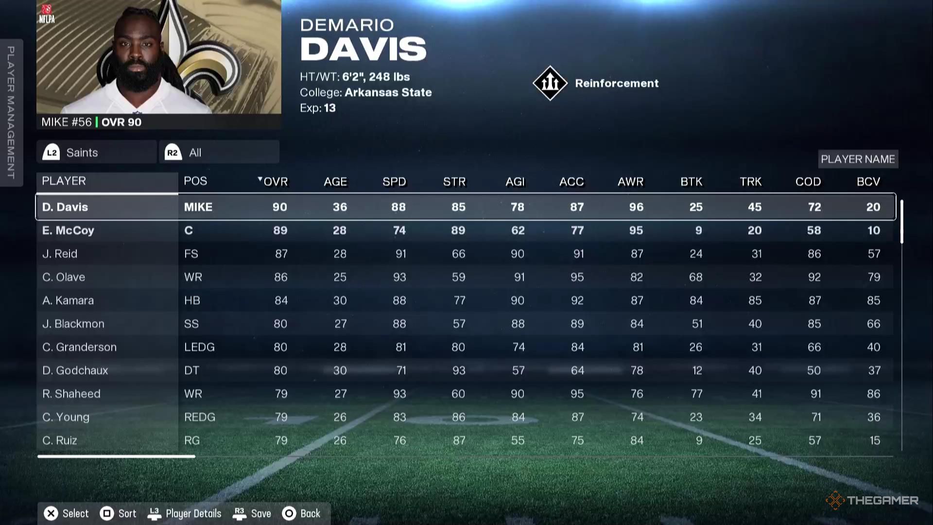 Demario Davis in Madden NFL 26.