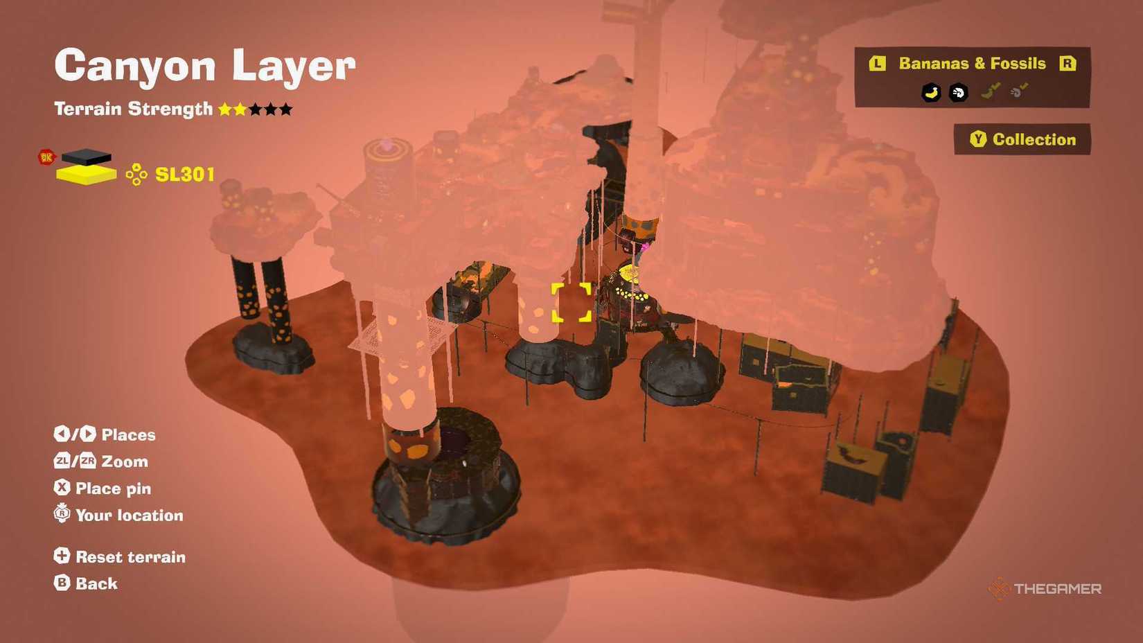 Donkey Kong Bananza Map View Zoomed Out And Blocked.