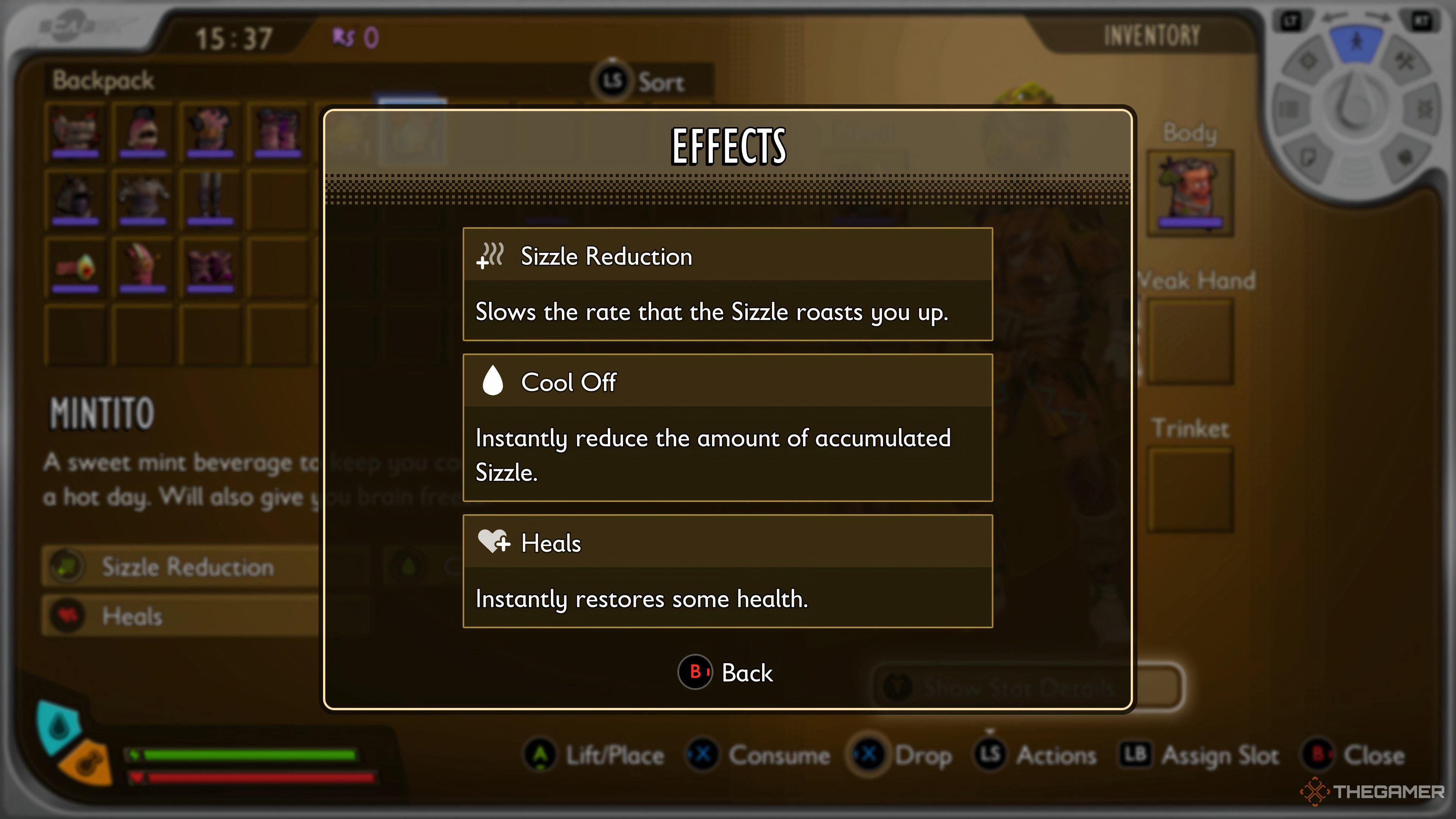 Sizzle Protection Effect on Ground 2.