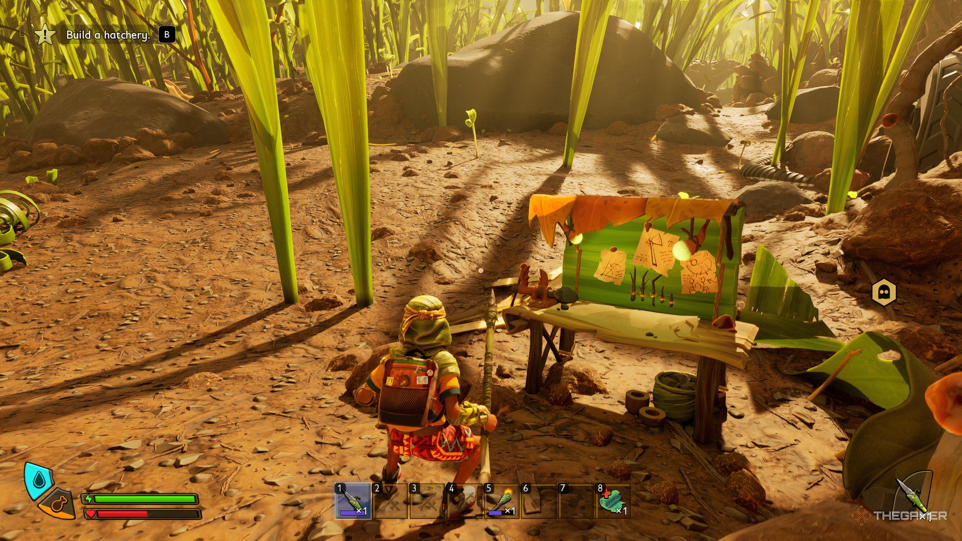 A player conversation with his workbench in a player 2.