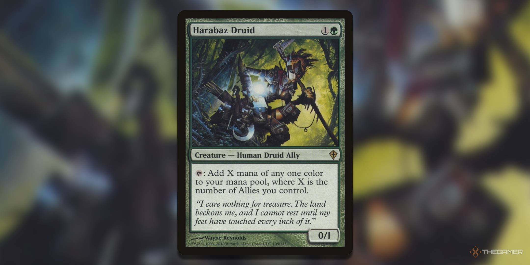 Magic: The Gathering 'S Worldwake Set Harabaz Druid Card.