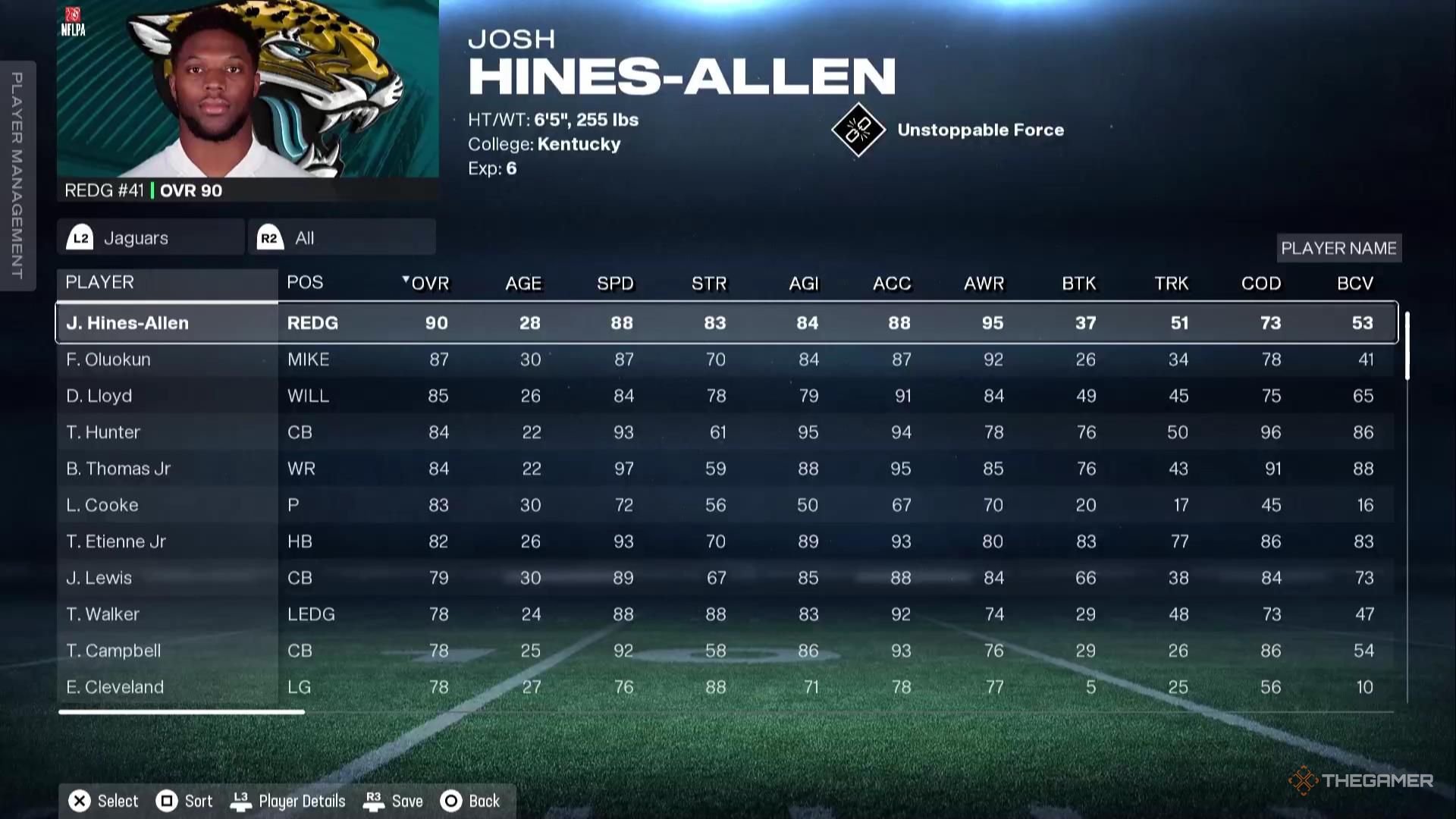 Josh Hines-Allen in Madden NFL 26.