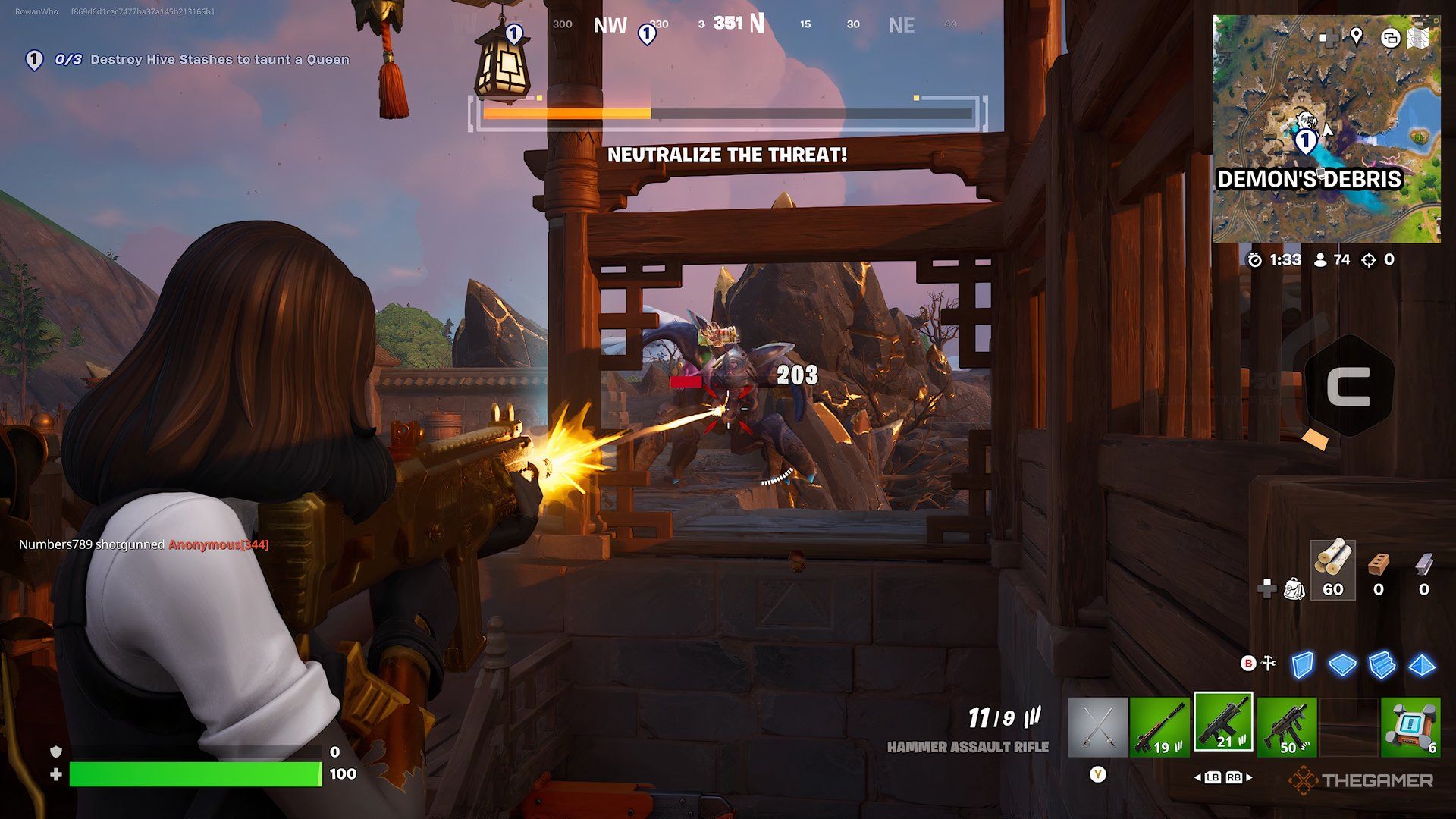 Killing errors in Fortnite.