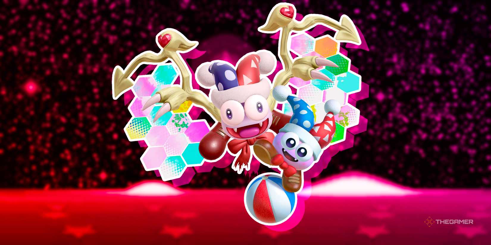 Marx from Kirby Star Allies alongside his Super Smash Bros. Ultimate appearance.