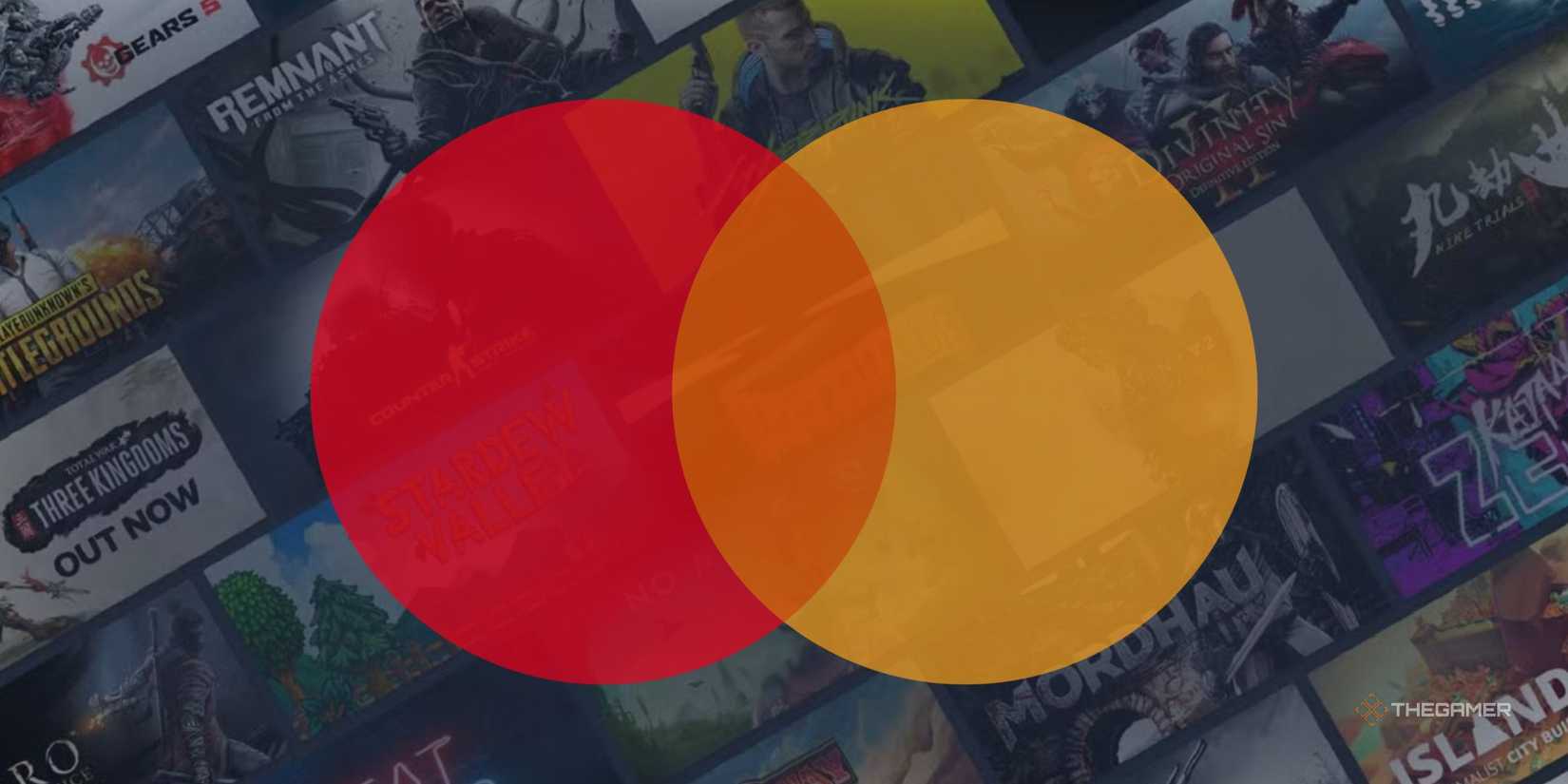 Mastercard logo, edited in Steam Steamfront.