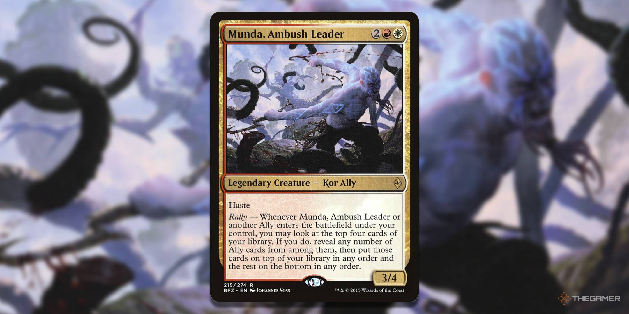 MTG munda, card leader leader with background art.