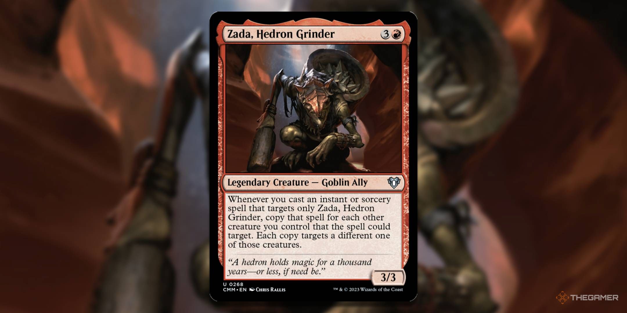 MTG back, Hedron Grinder Card with background art.