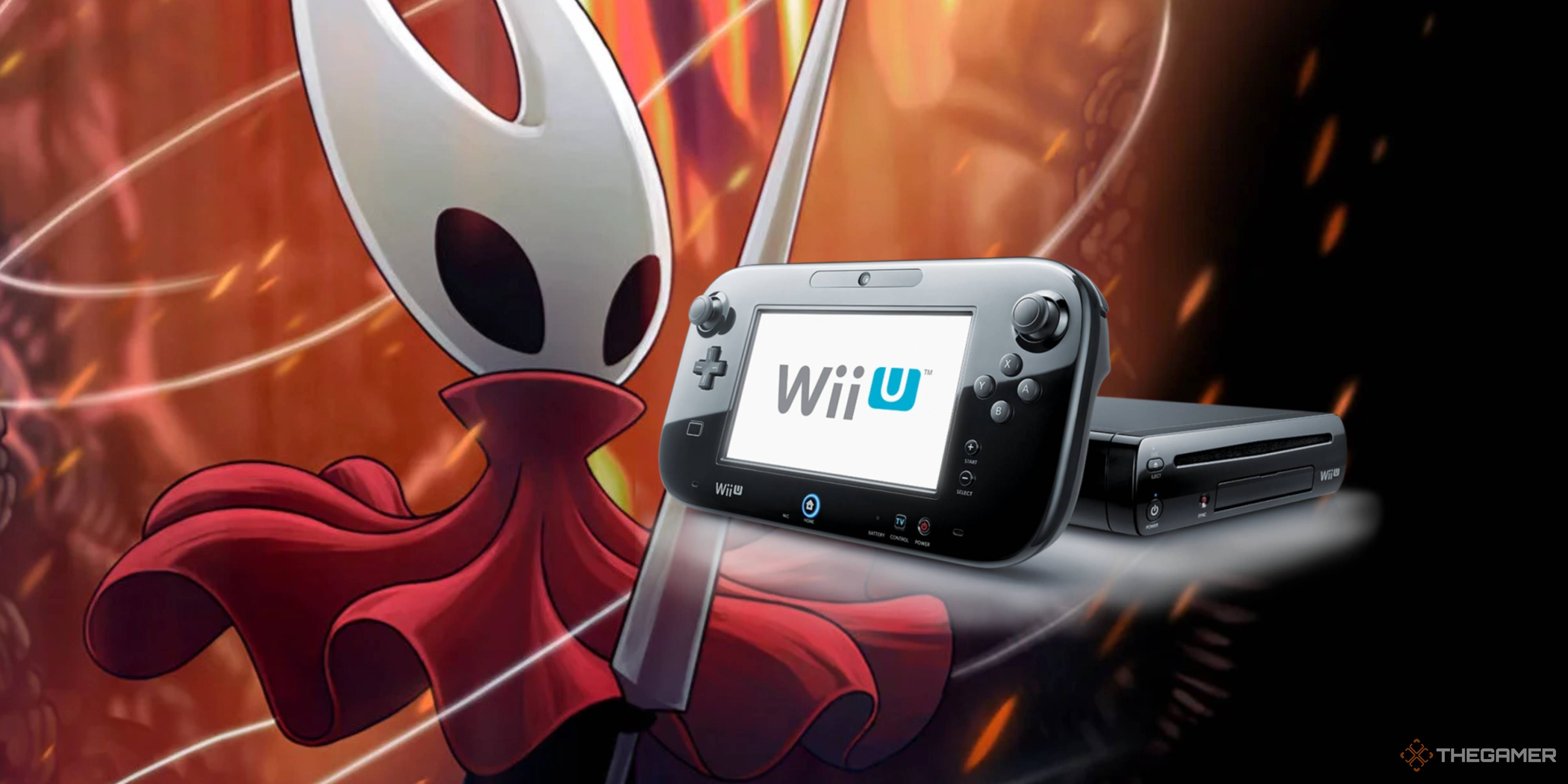 hornet from hollow knight silksong next to a wii u.
