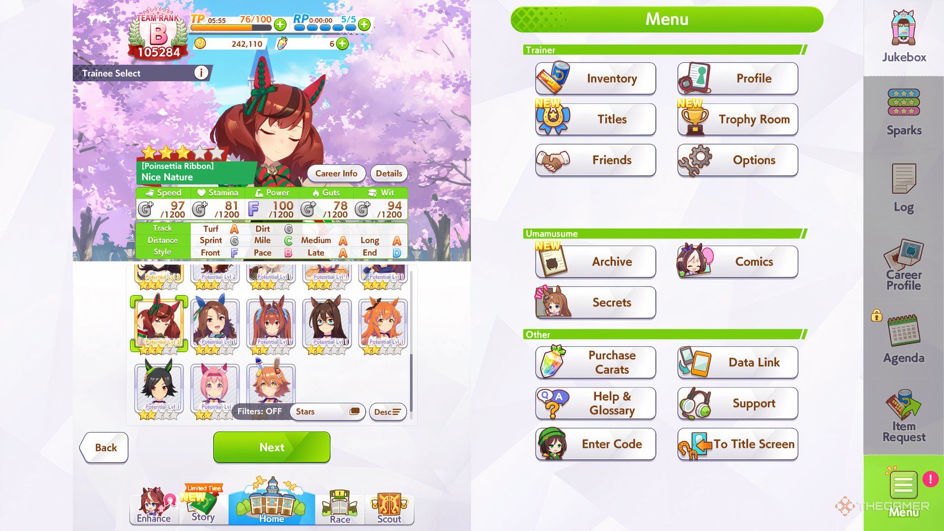 Pretty nature is displayed in the character of Selecter in Umamusume Pretty Derby.