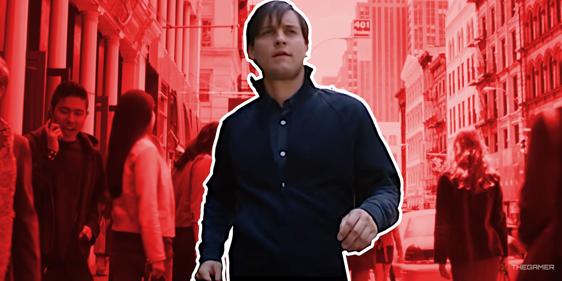Peter Parking strutting in Spider Man 3.