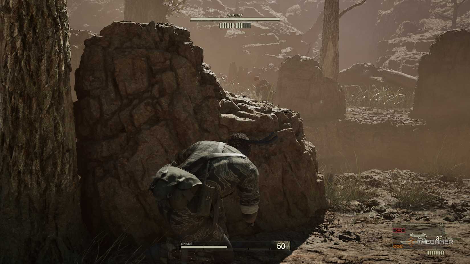 During the battles of the Aklot Boss, the snake battle while eating metal gear solid delta snakes.