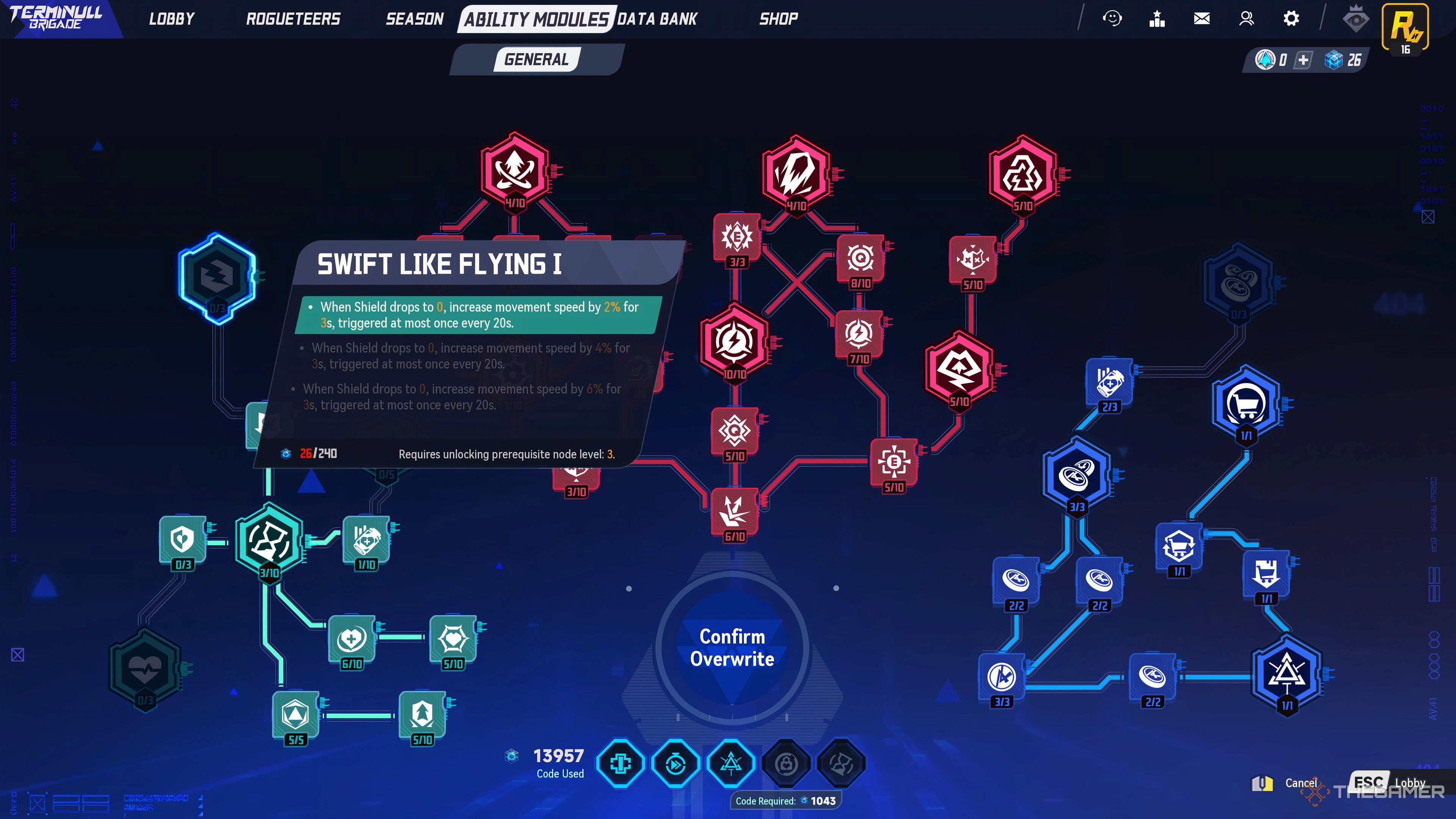 Swift as flies in the flight tree in support mode in the capacity module.