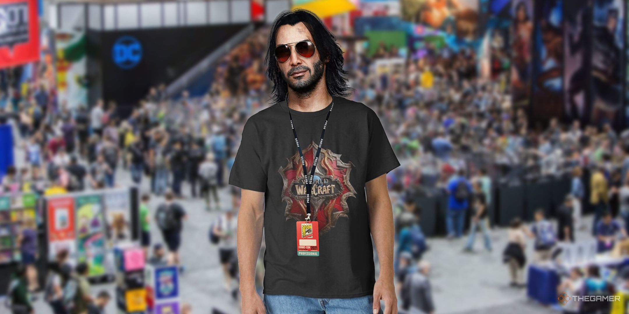 At convention as MGNING RAINE RAINE as a video game journalist.