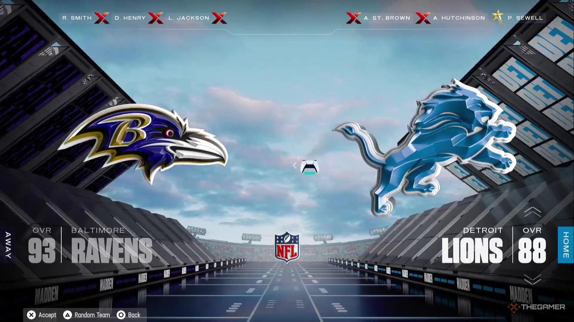 Lions in Madden NFL 26.