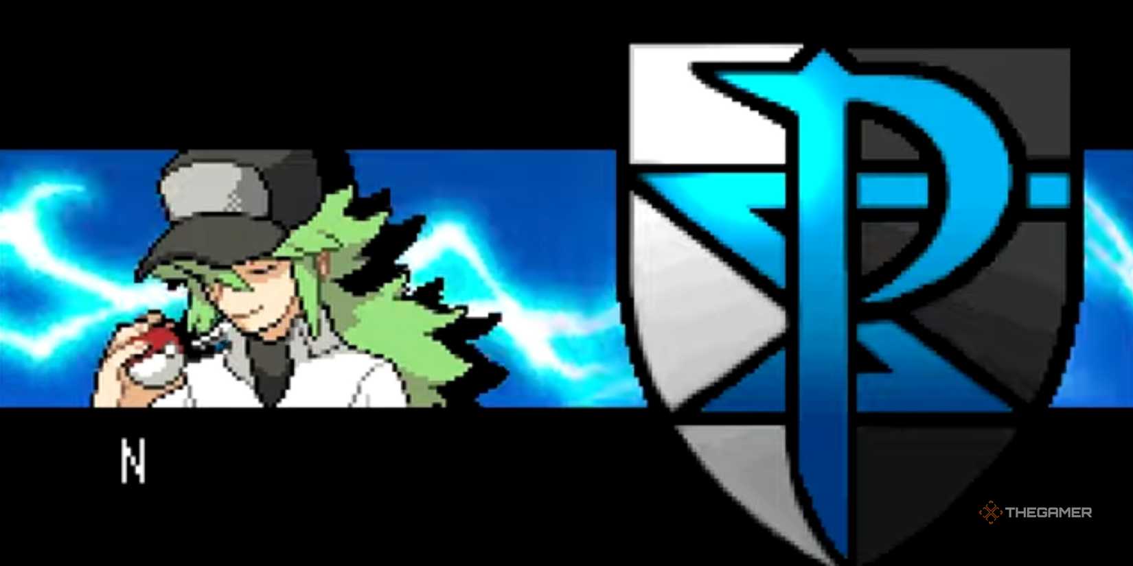 The pre-battle splash of N in Pokemon Black & White.