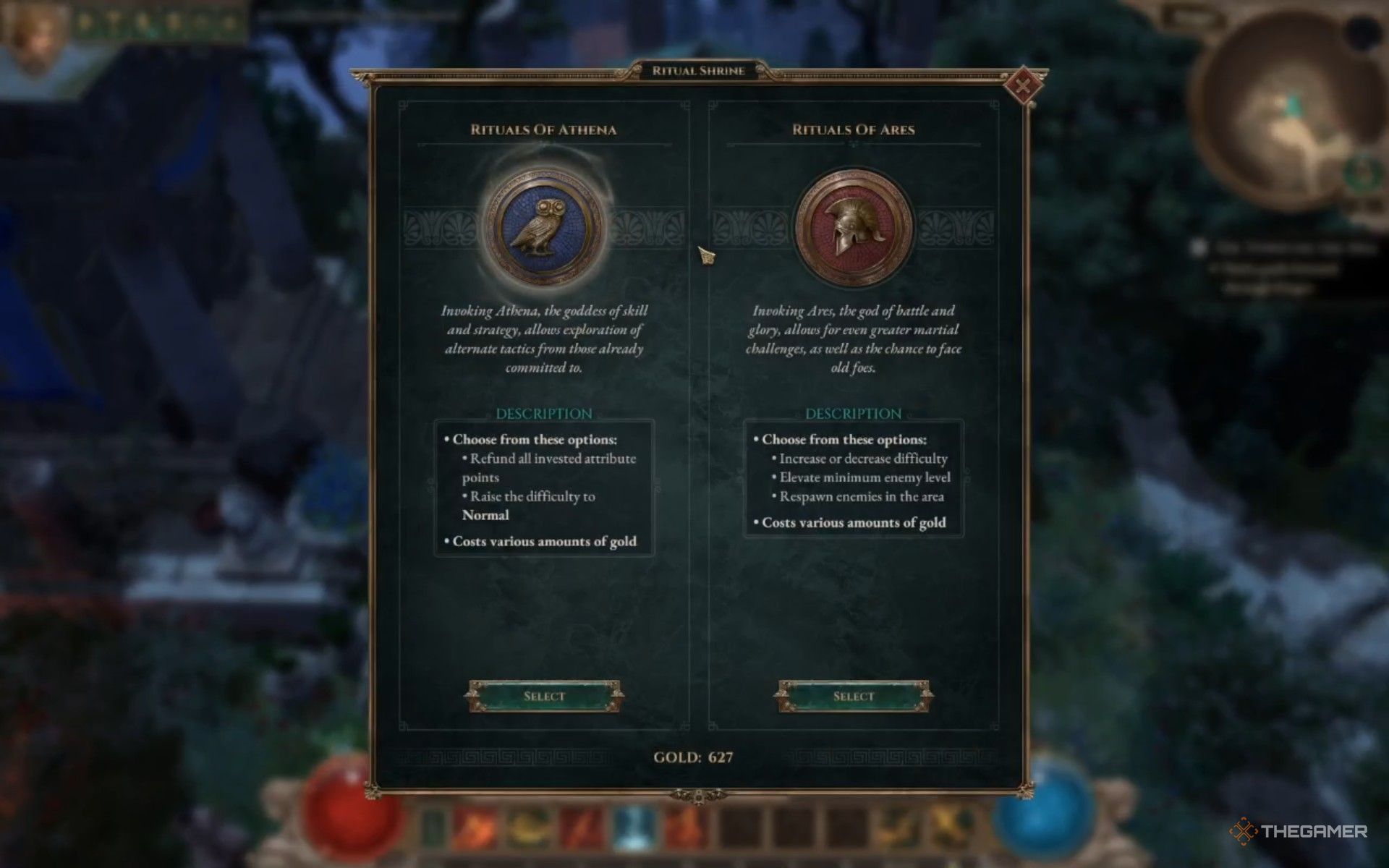 The rituals are available in the regeettery temple in the Totan Quest 2.