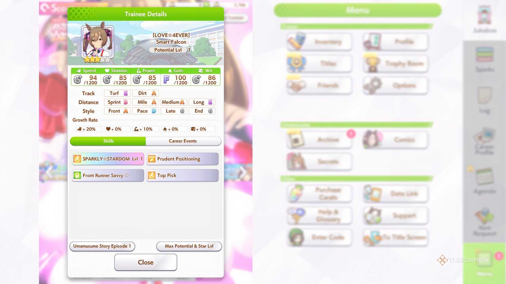 Umamuma Smart Falcon Stat Block.