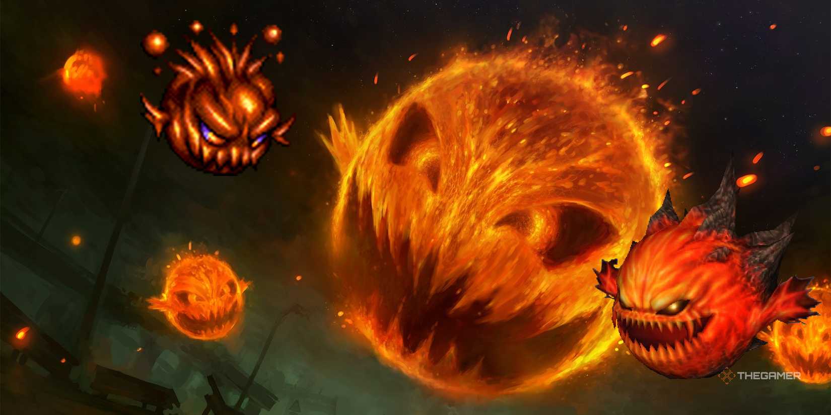 Various Bomb designs from the Final Fantasy series.