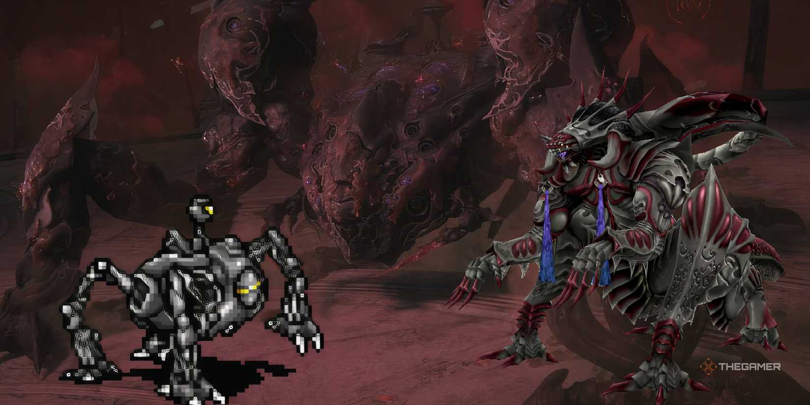 Various forms of Omega in Final Fantasy.